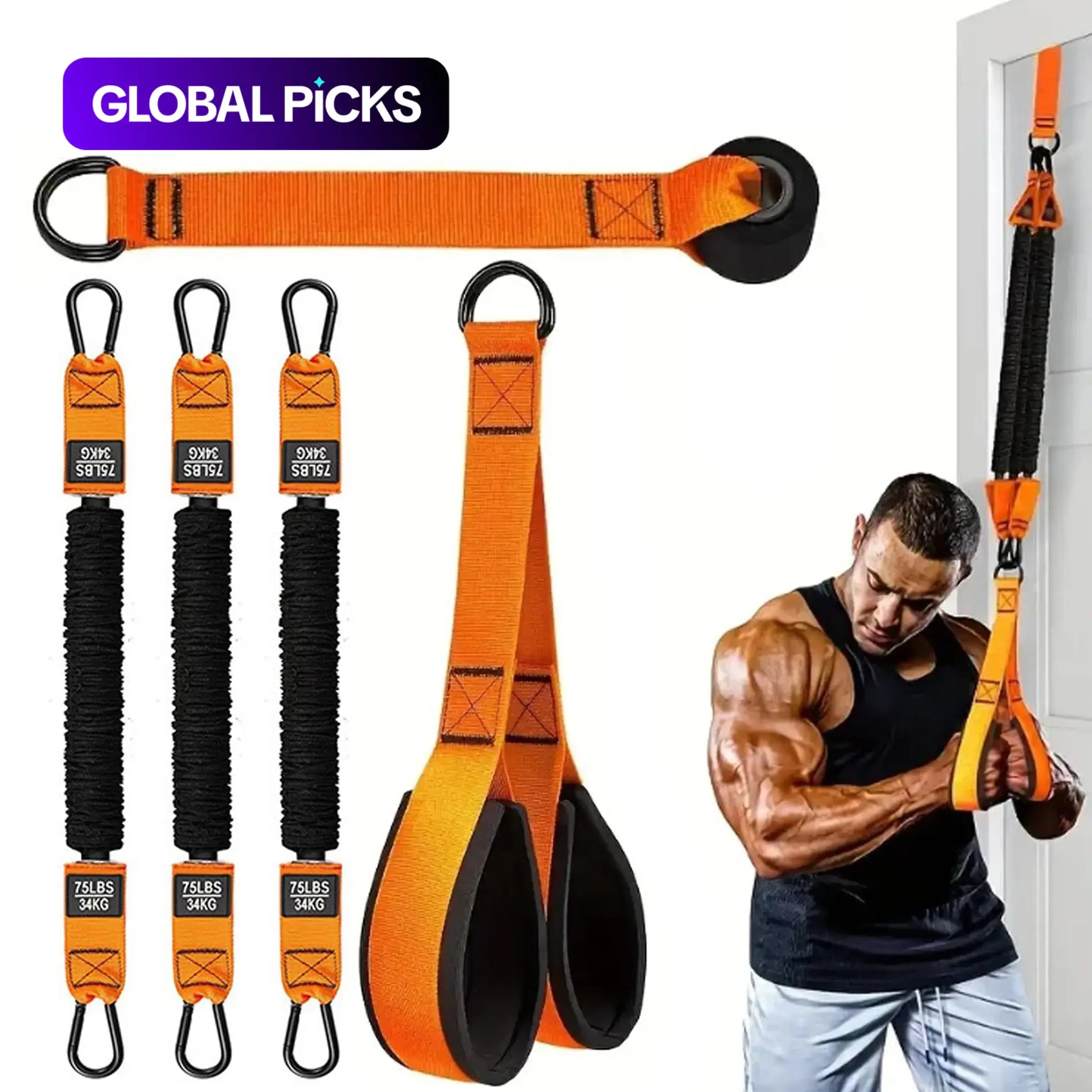 Unleash Your Strength with Our Heavy-Duty Adjustable Resistance Training Equipment – 225 Lbs Resistance Bands for Full-Body Workout at Home or Gym!